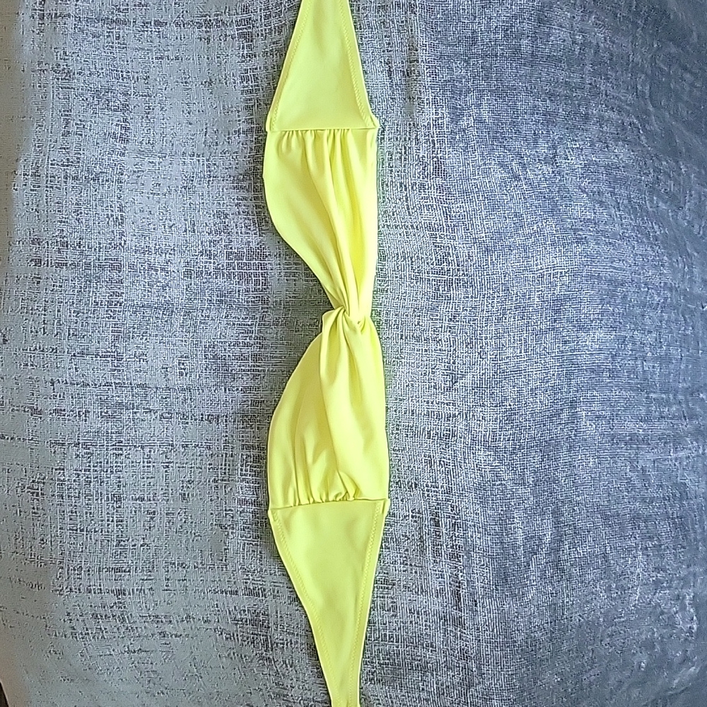 Neon Yellow bikini top
